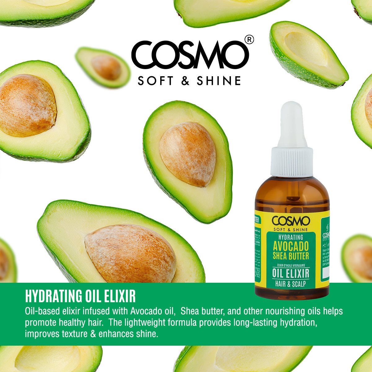 Soft & Shine Hydrating Avocado & Shea Butter Oil Elixir Hair & Scalp